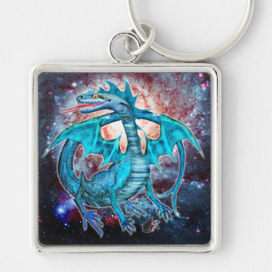 Türkis Cosmic Dragon Schlüsselanhänger