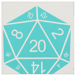 Türkis D20 Dice Fabric Stoff