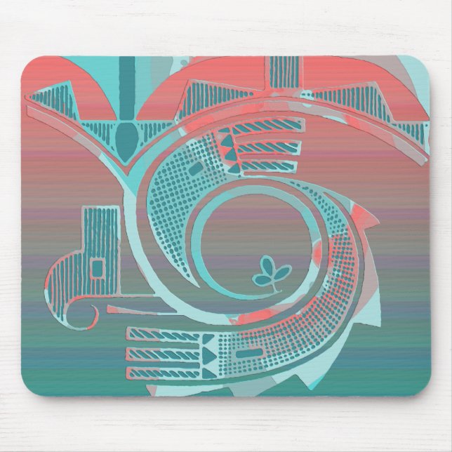 Türkis-Dämmerung Mousepad (Vorne)