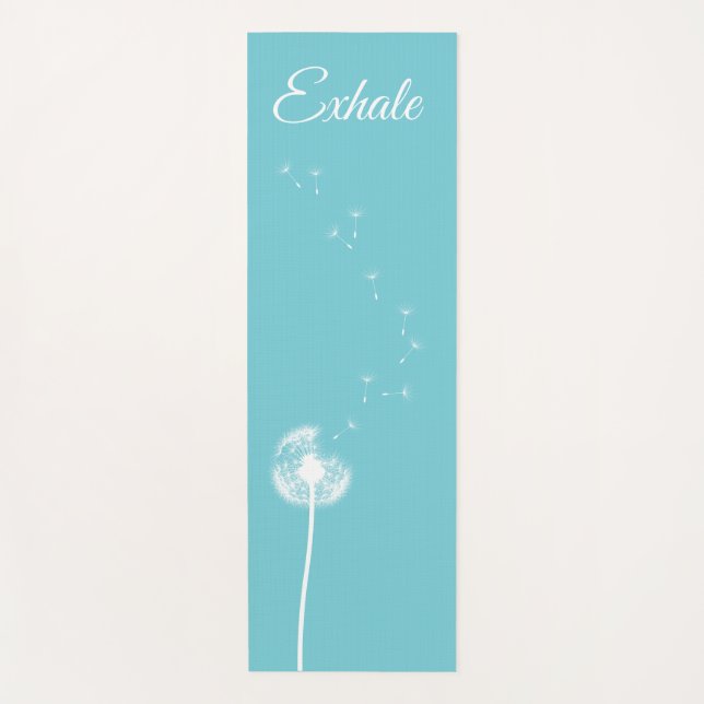 Türkis Dandelion Yoga Mat Yogamatte (Vorderseite)