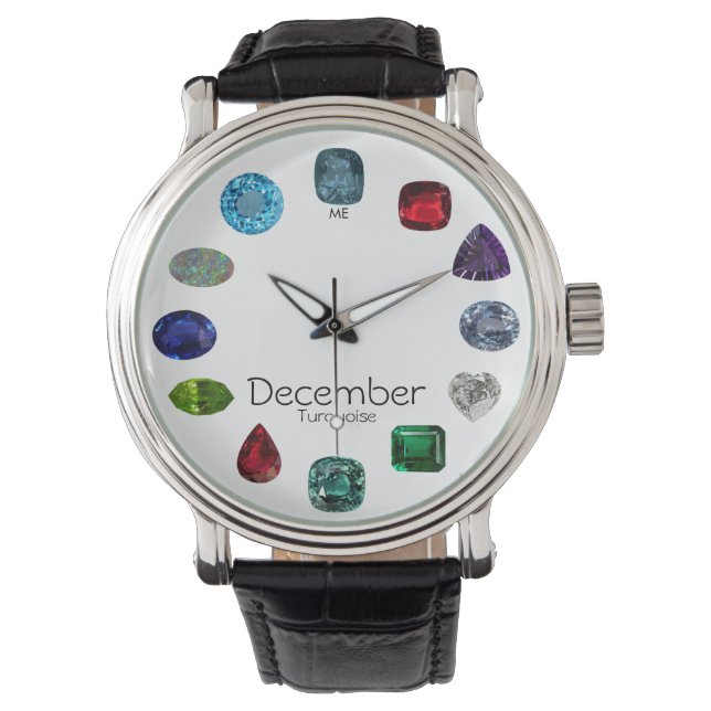 Türkis, Dezember Birthstone Armbanduhr (Vorderseite)