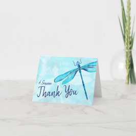 Türkis Dragonfly Danke Karte