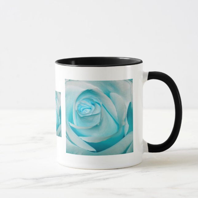 Türkis-Eis-Rose Tasse (Rechts)