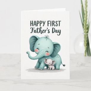 Türkis Elefant Vatertagskarte Karte