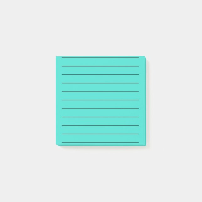 Türkis Elegant Stationery Post-it Klebezettel (Vorderseite)