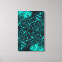 Türkis Elektrische Energie Web Fraktale Kunst