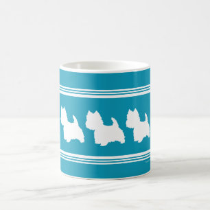 Türkis-farbene Westies Kaffeetasse