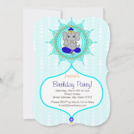 Türkis Ganesh Birthday 5" x 7 Einladungskarte