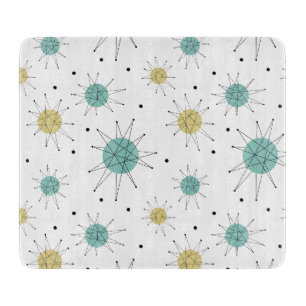 Türkis-Gelbe Franziskanische Sternexplosion Mitte Schneidebrett