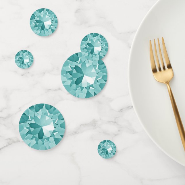 Türkis Gems Confetti Konfetti (Gruppe)