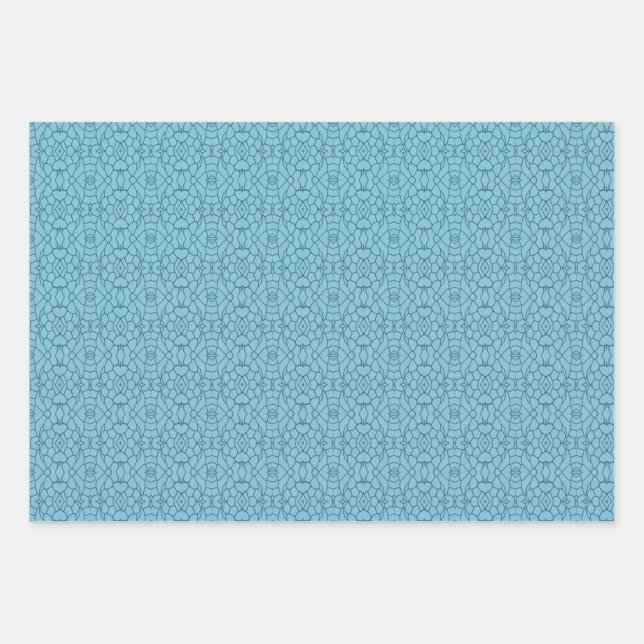 Türkis Geschenkpapier Set (Vorderseite)