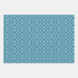 Türkis Geschenkpapier Set