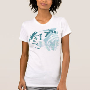 Türkis-Geschwindigkeitsmesser-Frauen T-Shirt