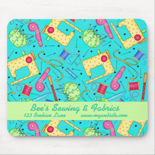 Türkis-Gewebe u. nähendes Geschäft Mousepad