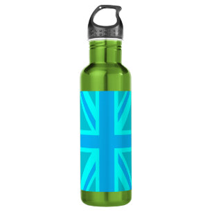 Türkis-Gewerkschafts-Jack-britische Flagge Edelstahlflasche