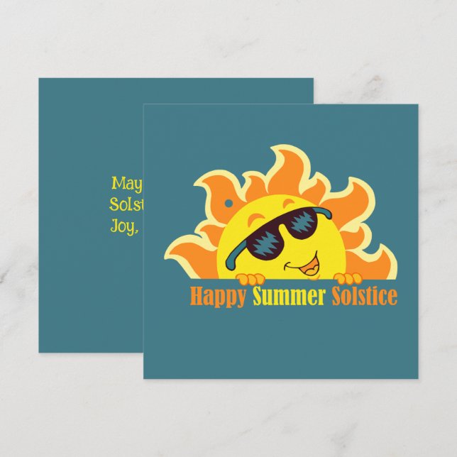 Türkis glückliche Sommersolstice 2024 Karte (Vorne/Hinten)