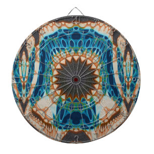 Türkis Gold Sun Southwestern Art Dartscheibe