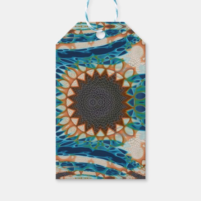 Türkis Gold Sun Southwestern Art Geschenkanhänger (Vorderseite)
