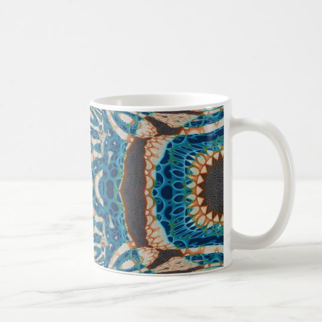 Türkis Gold Sun Southwestern Art Kaffeetasse (Rechts)