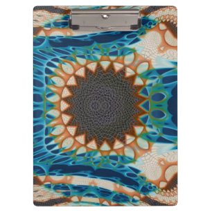 Türkis Gold Sun Southwestern Art Klemmbrett