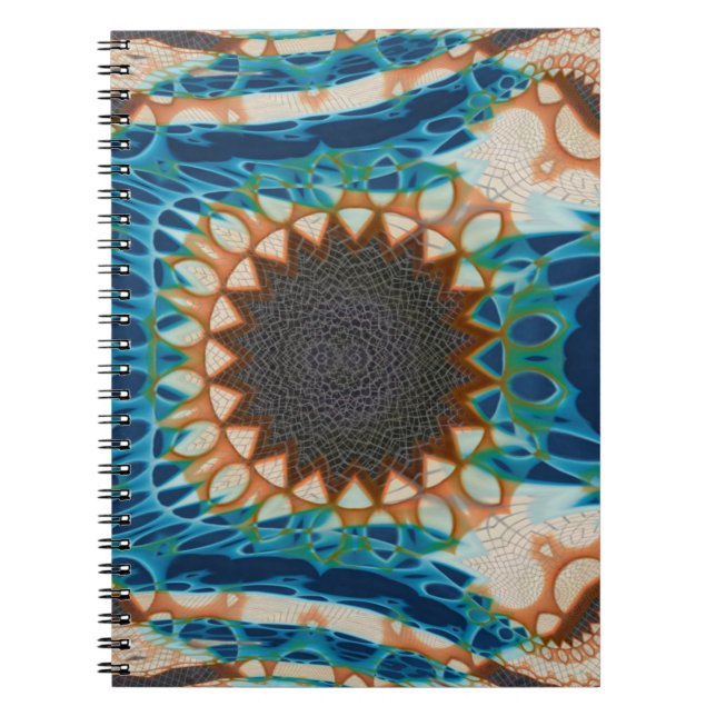 Türkis Gold Sun Southwestern Art Notizblock (Vorderseite)