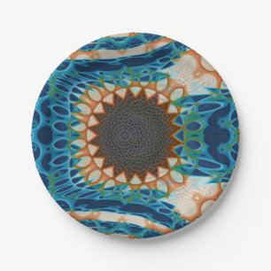 Türkis Gold Sun Southwestern Art Pappteller