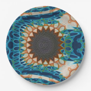 Türkis Gold Sun Southwestern Art Pappteller