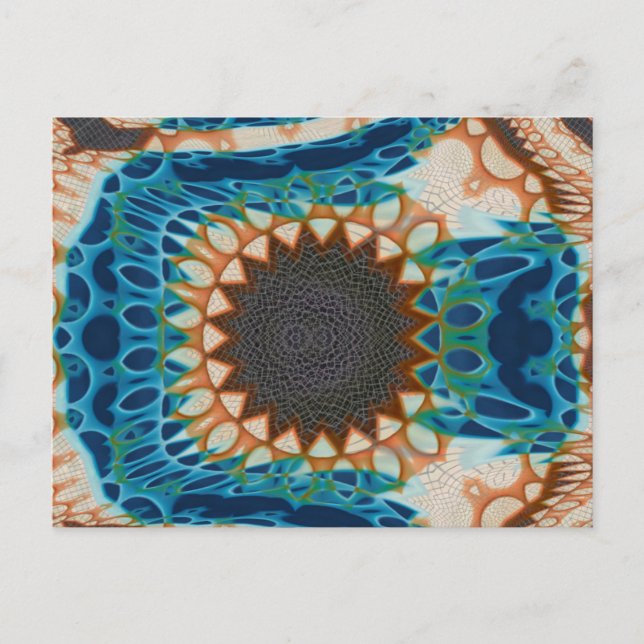 Türkis Gold Sun Southwestern Art Postkarte (Vorderseite)