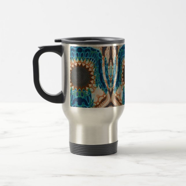 Türkis Gold Sun Southwestern Art Reisebecher (Links)