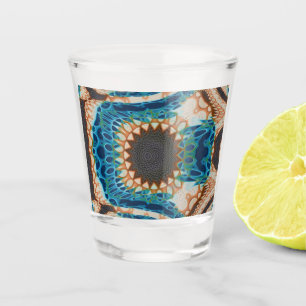 Türkis Gold Sun Southwestern Art Schnapsglas