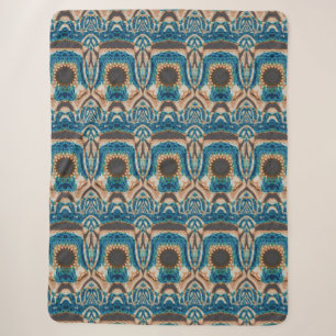 Türkis Gold Sun Southwestern Art Sherpadecke