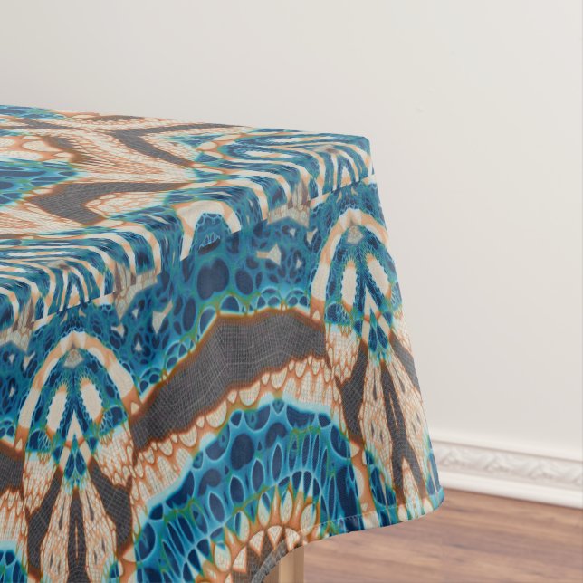 Türkis Gold Sun Southwestern Art Tischdecke (Beispiel)