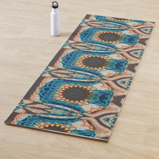 Türkis Gold Sun Southwestern Art Yogamatte (Beispiel)