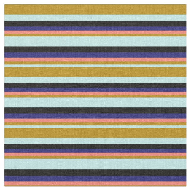 Türkis, Goldenrod, Lachs, Midnight Blue, Black Stoff (Nahaufnahme)