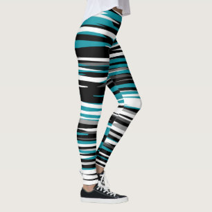 Türkis-Grau abstrakt Leggings