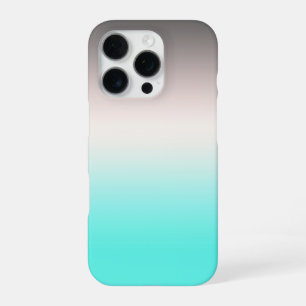 Türkis-grauer Ombre iPhone 16 Pro Hülle