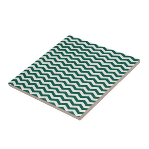 Türkis-Grün-Chevron-Zickzack-Streifenmuster Fliese