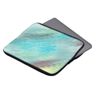 Türkis, Grün und Mauve Marmor Abstrakt Laptopschutzhülle