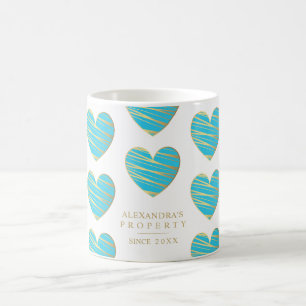 Türkis Herz Beste Freunde Jeden Anlaß Geschenk Kaffeetasse