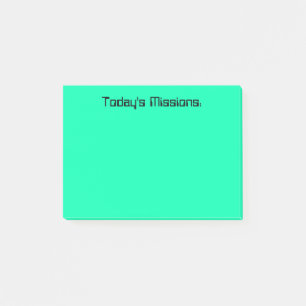 Türkis-heutige Aufträge Post-it Klebezettel