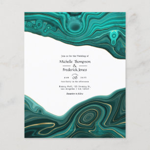 Türkis-Hochzeit mit Gold-Schichten-Achat Flyer