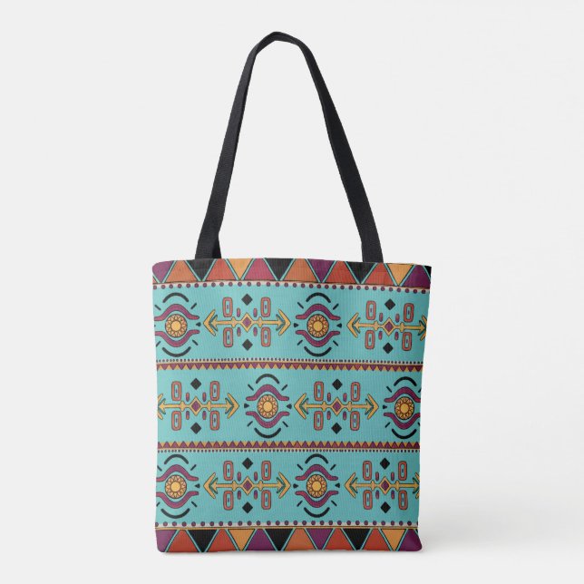 Türkis Horizont Tasche (Rückseite)