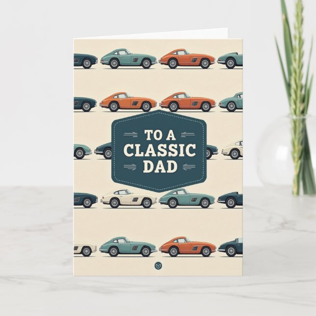 Türkis Klassisch Dad Auto Karte (Vorderseite)