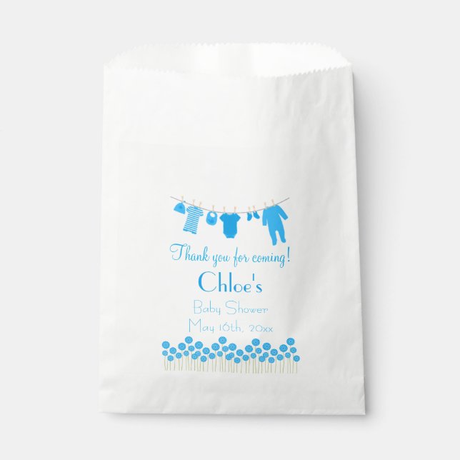 Türkis Kleine Kleiderdusche Geschenktütchen (Vorderseite)