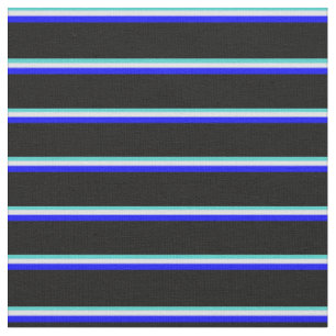 Türkis, Lavendel, Blau und Schwarz Farbmuster Stoff