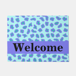 Türkis Lavender Lila Leopard Skin Empfang Fußmatte