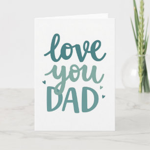 Türkis Liebt euch Papa Kunstkarte Karte