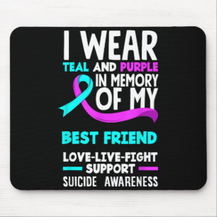 Türkis Lila In Gedenken an den besten Freund Selbs Mousepad