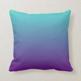 Türkis Lila Ombre Kissen