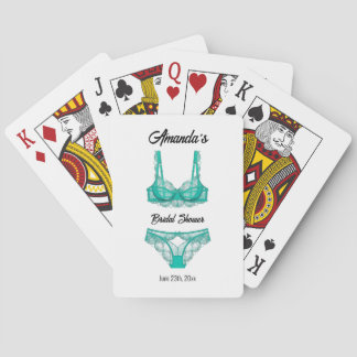 Türkis-Lingerie-Brautparty Spielkarten